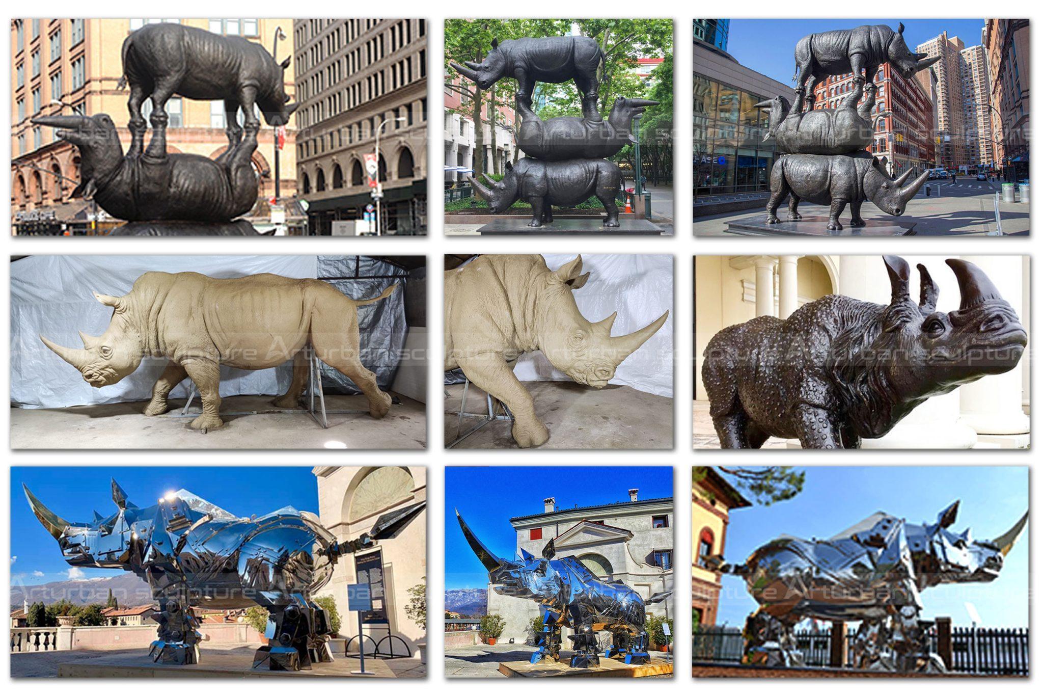 Large Rhino Statue