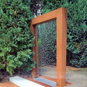 fontaine d'eau à rideau de pluie