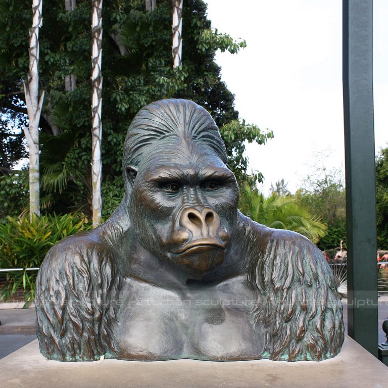 gorilla bust sculpture