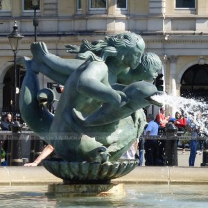 fontaine d'eau sirène en bronze