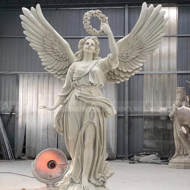 grandes statues d'ange en pierre pour extérieur