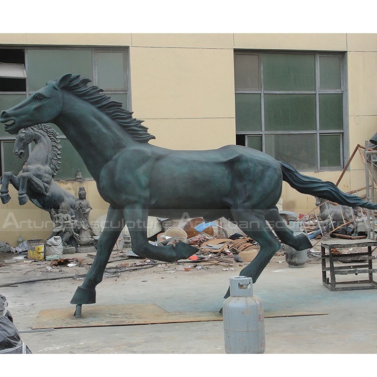 antique bronze horse statue