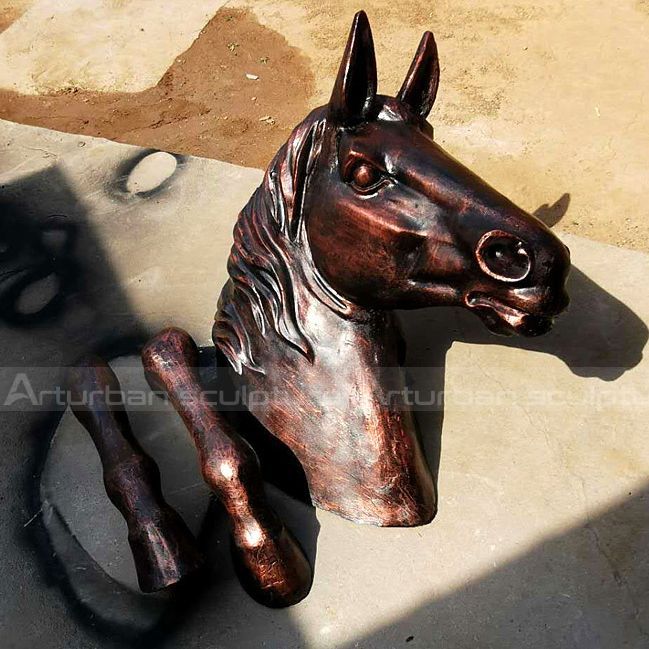 tête de cheval en fibre de verre