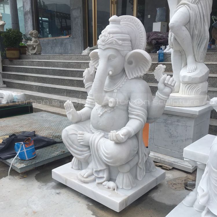 Marmor-Ganesha-Statue