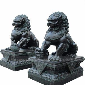 estatua china de perro león