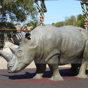 Schwarzes Nashorn-Dekofigur
