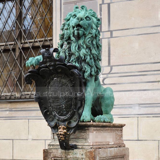 Vintage-Bronzelöwenstatue