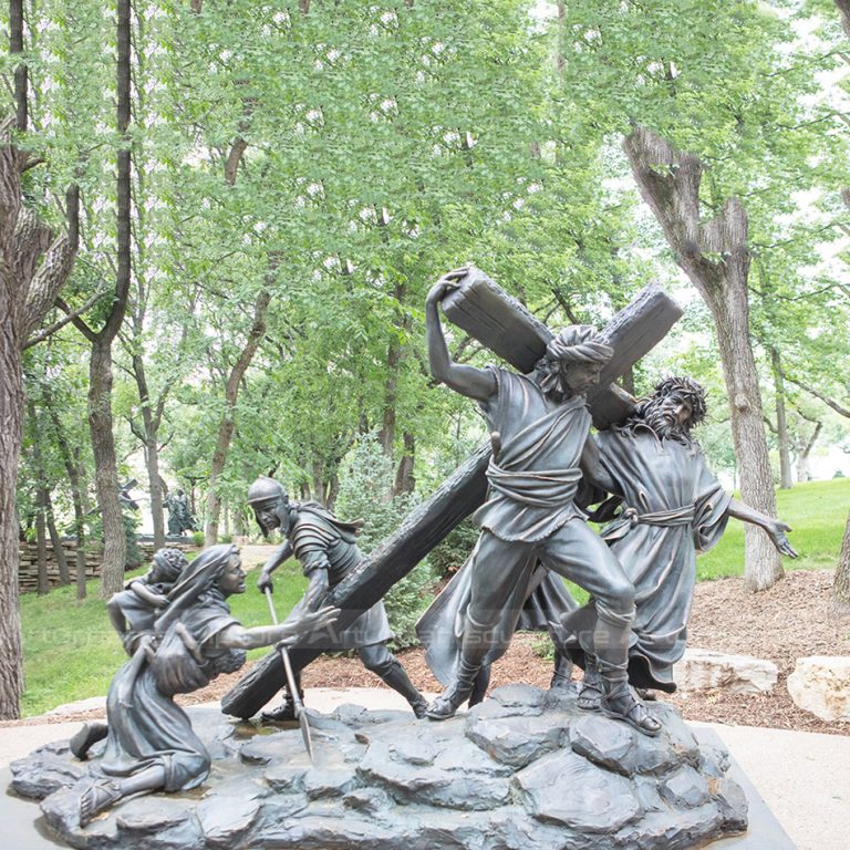 Jesus Christus gekreuzigte Statue