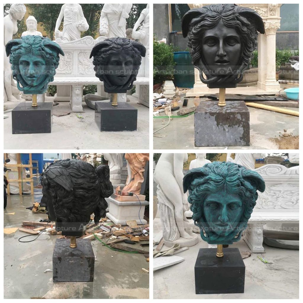 scultura della testa di Medusa scultura della testa di Medusa