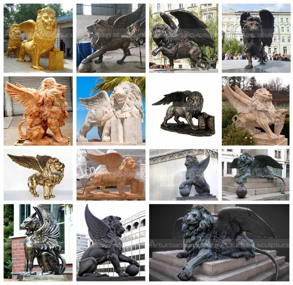 statua di leone volante