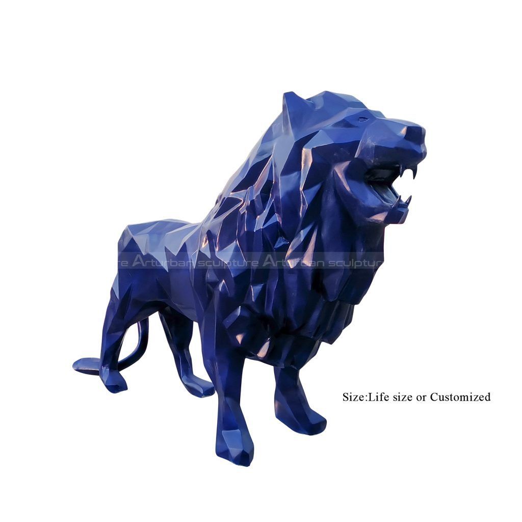 geometric lion statue geometric lion statue