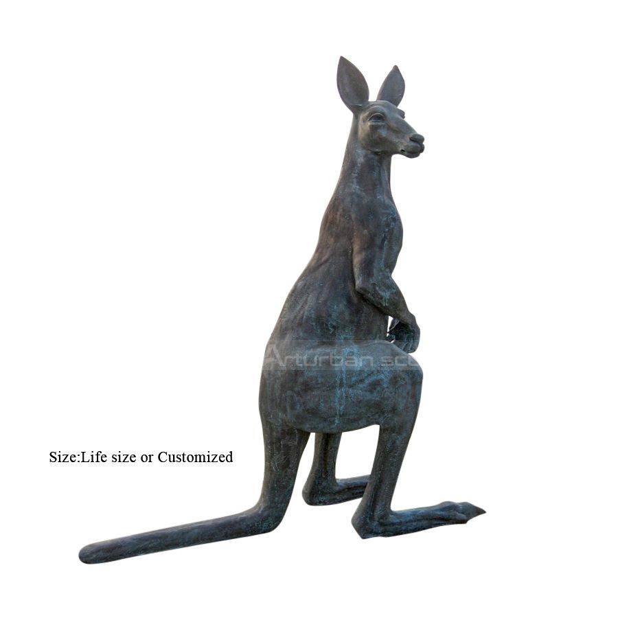lebensgroße Känguru-Statue