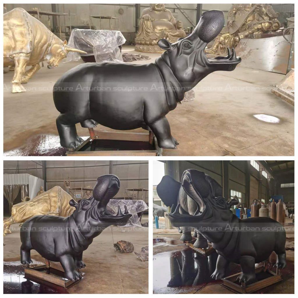 Bronze-Hippo-Statue