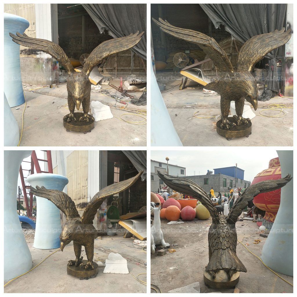 Statue en bronze d'aigle