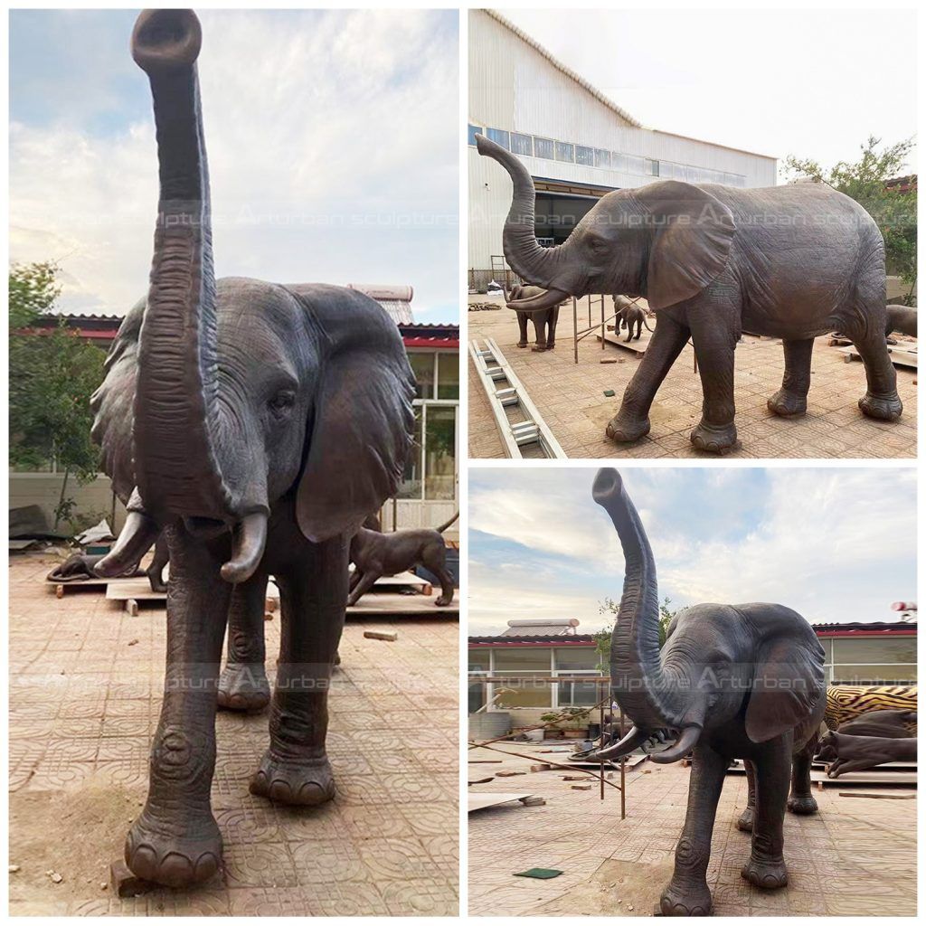 Elefant Rasen Statuen