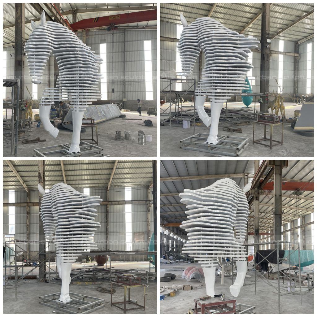 Metall Pferdestatue