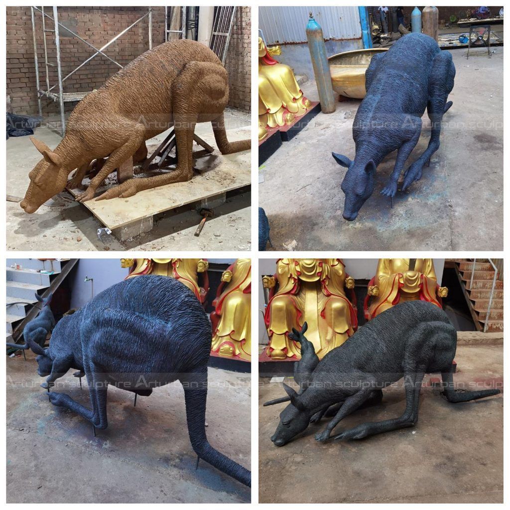 Känguru Garten Statue