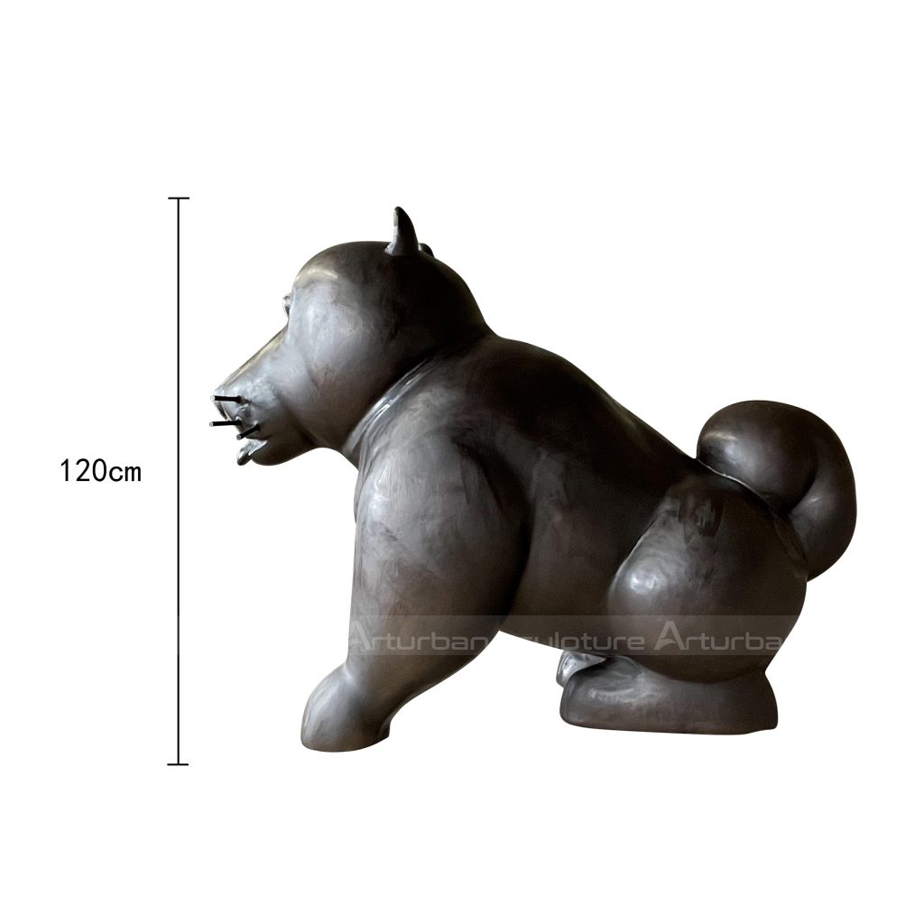 Botero-dicke-Hundeskulptur