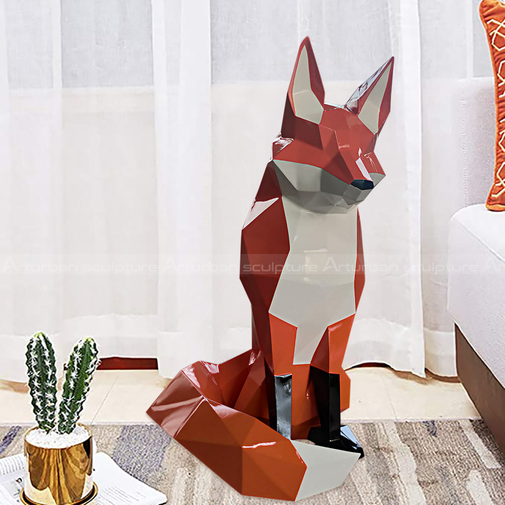 Geometrische Fuchs-Skulptur