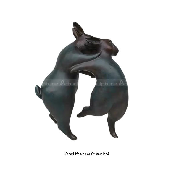 sculpture de lapins dansants