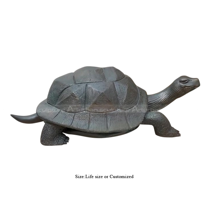 sculpture de tortue en bronze