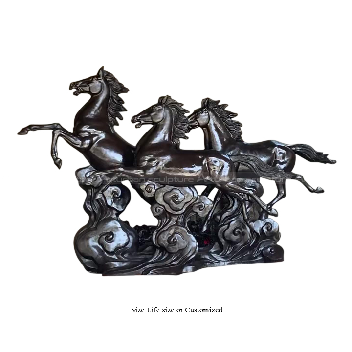 figurita de caballo semental negro