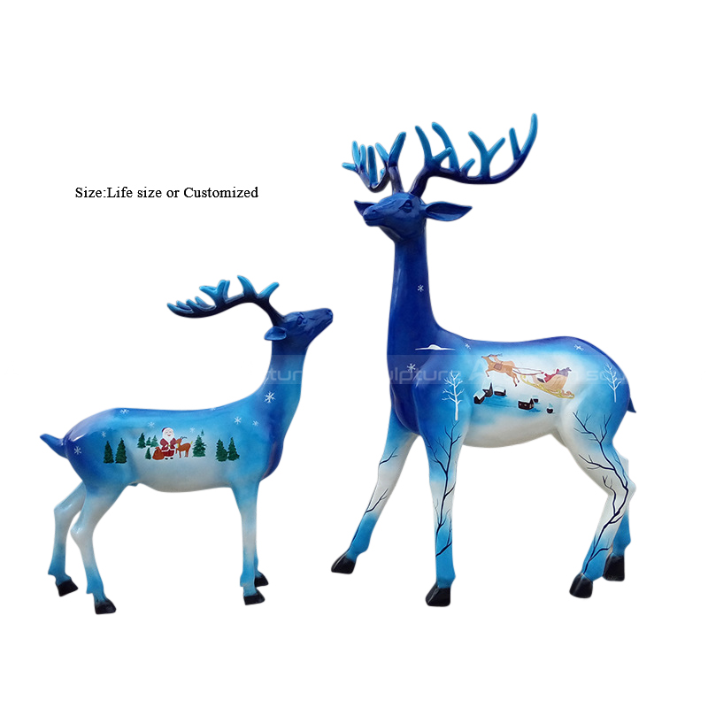 escultura de cervo de natal