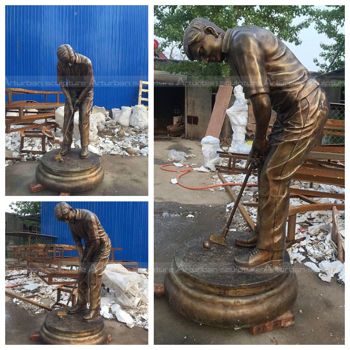 statue di golf a grandezza naturale
