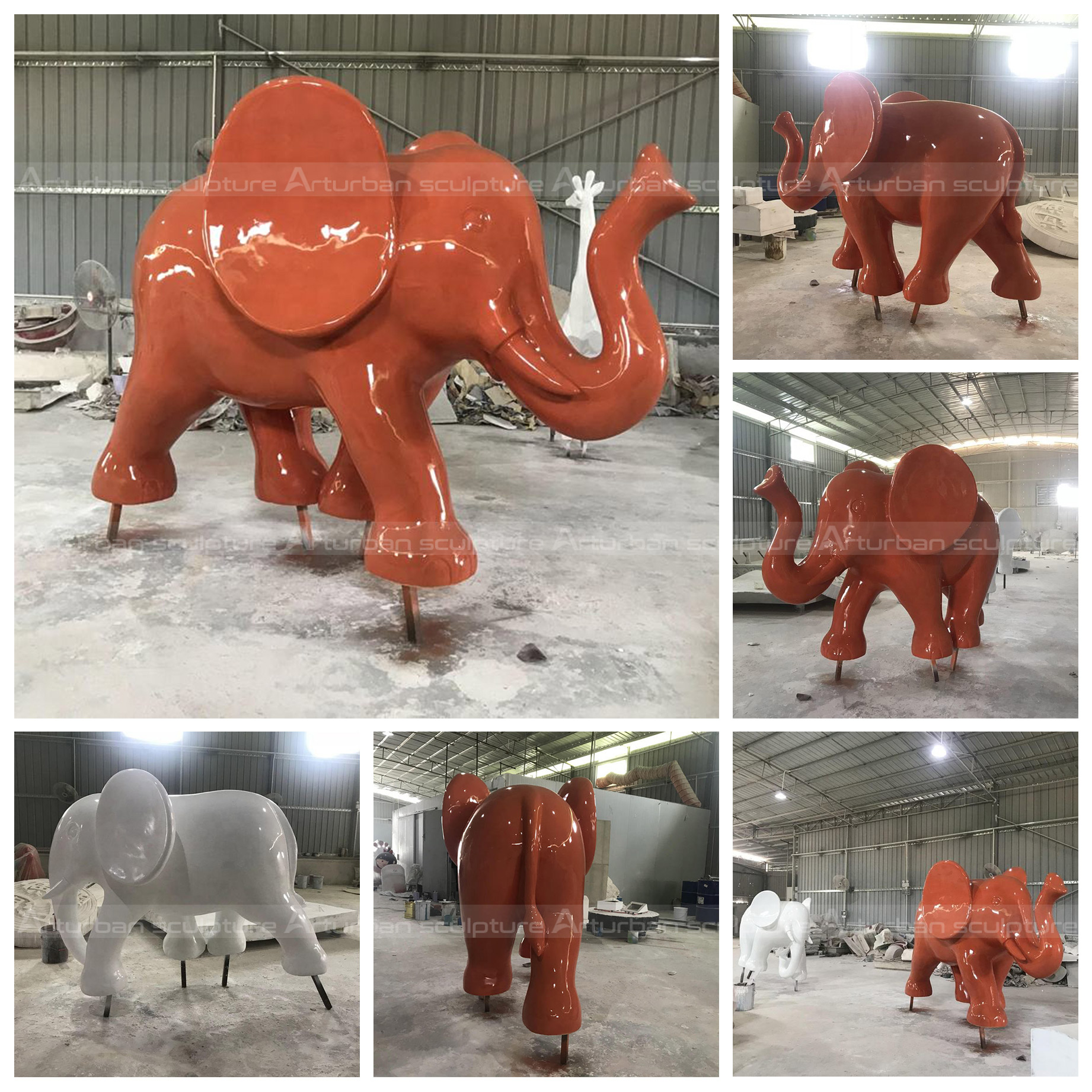 estátua de elefante em pé
