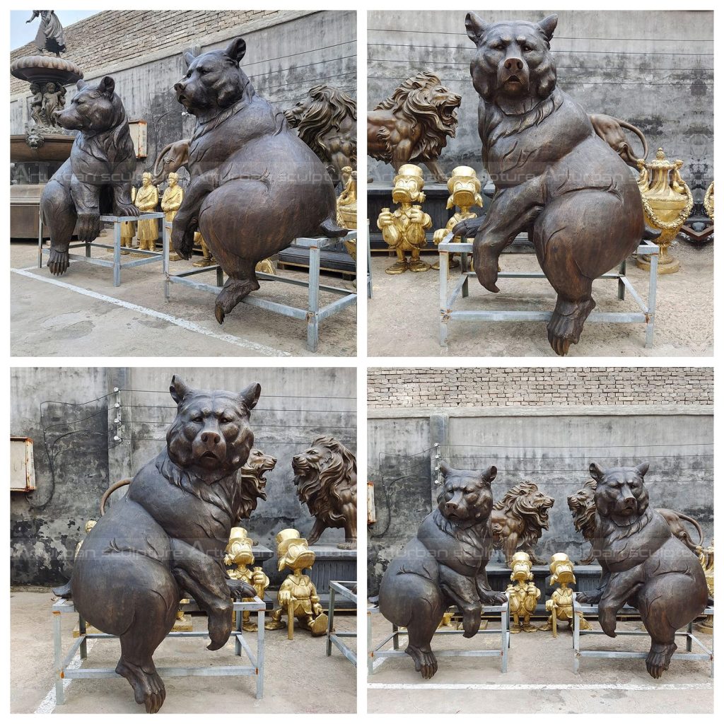 escultura de urso-pardo