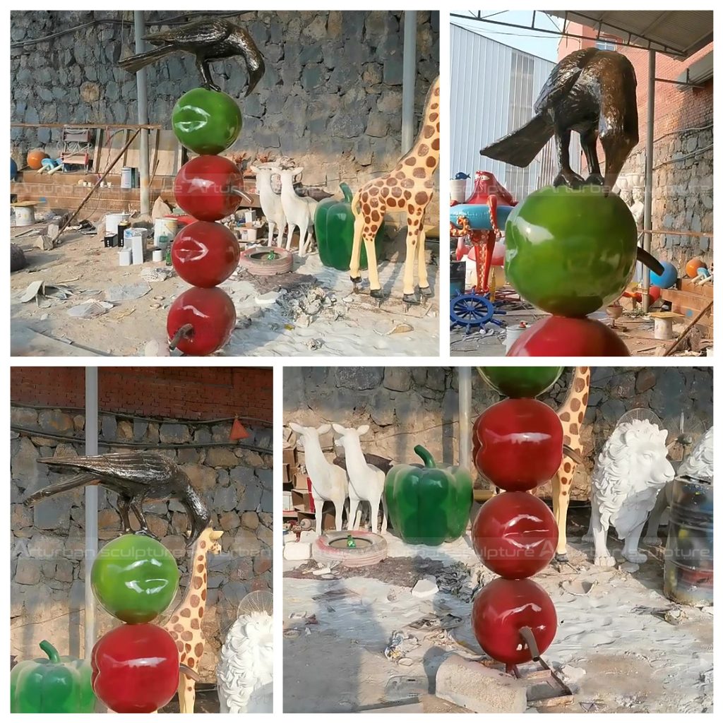 bronze bird figurines