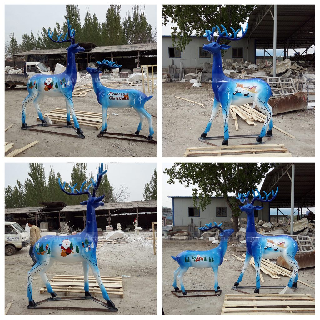 escultura de cervo de natal