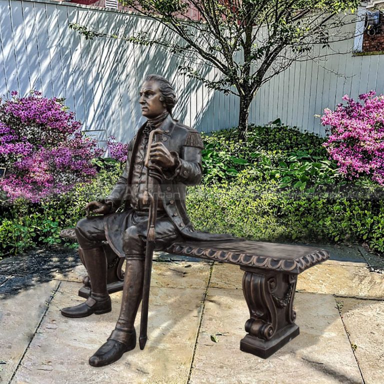 estátua de bronze de george washington