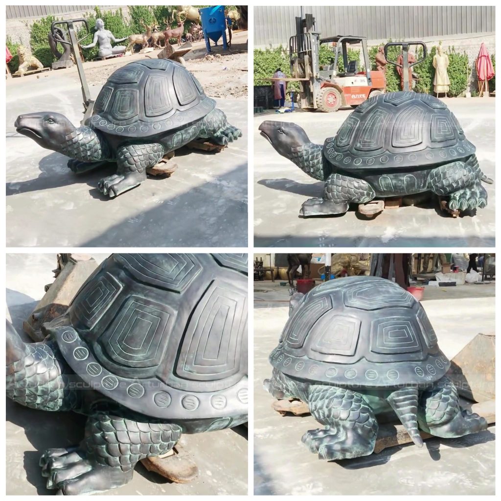 sculpture de grande tortue