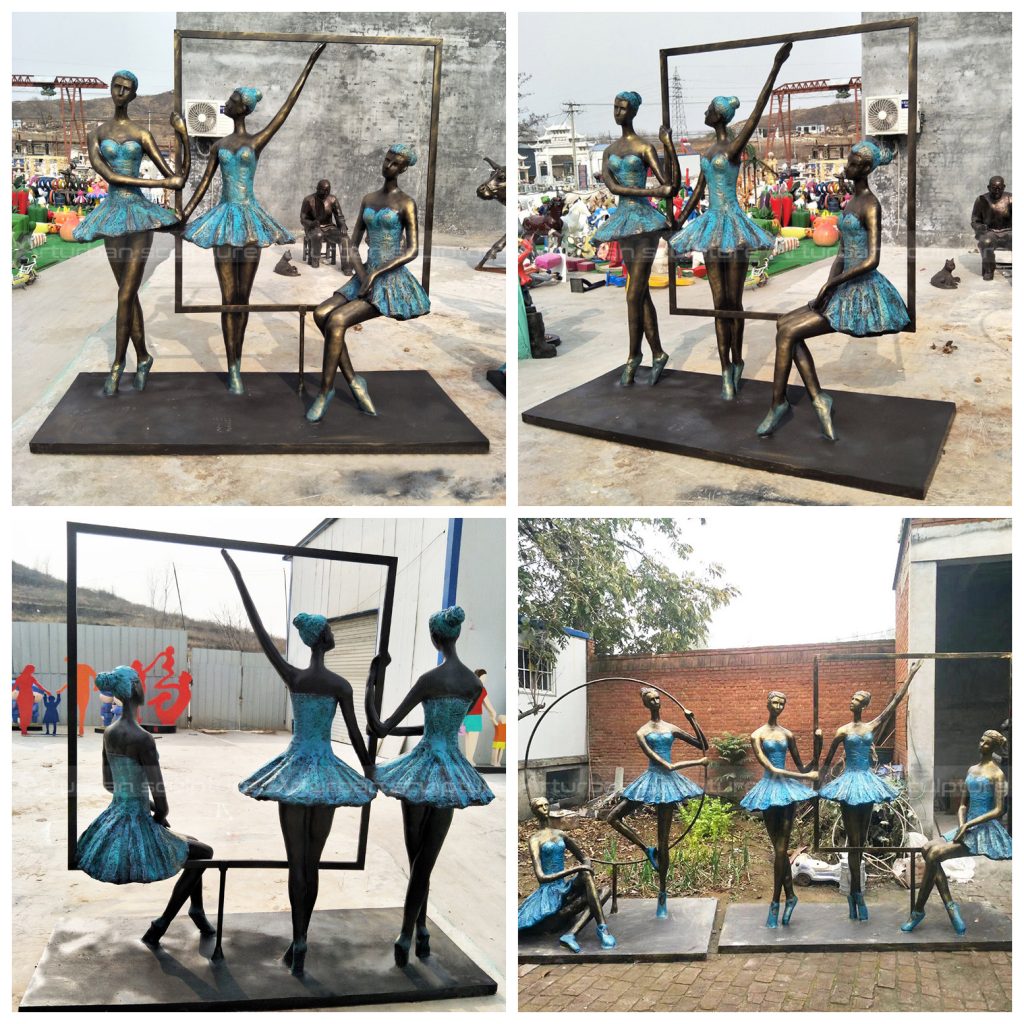 sculpture de danseuse de ballet en bronze