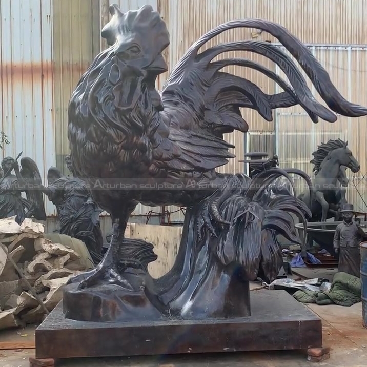 Hahn Garten Skulptur