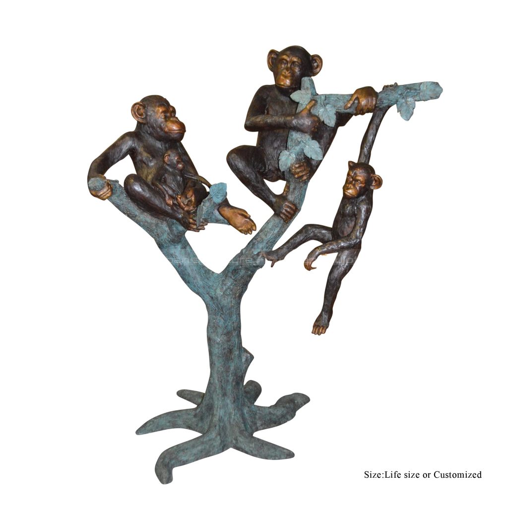 Bronzeaffenskulptur