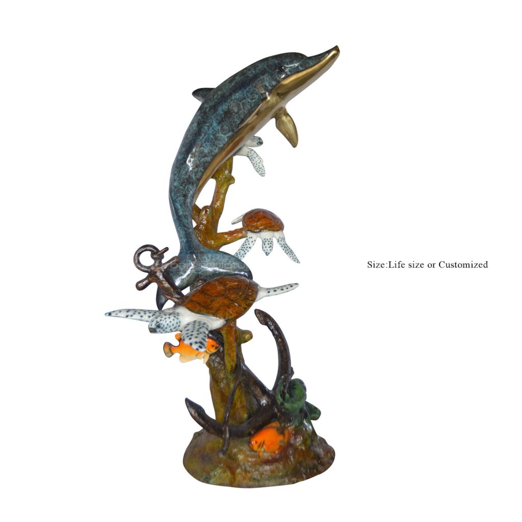 Delfin-Wasserspringbrunnen-Garten