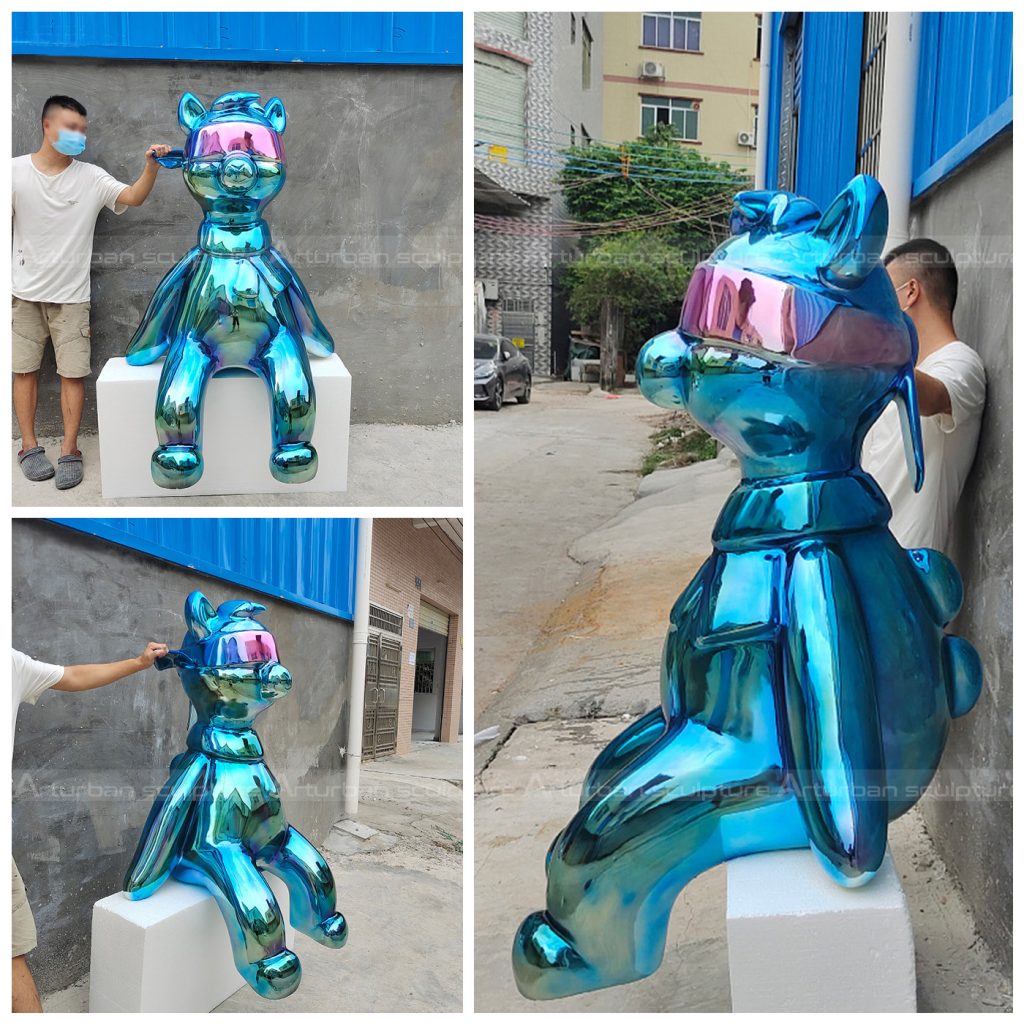 sculpture d'ours assis