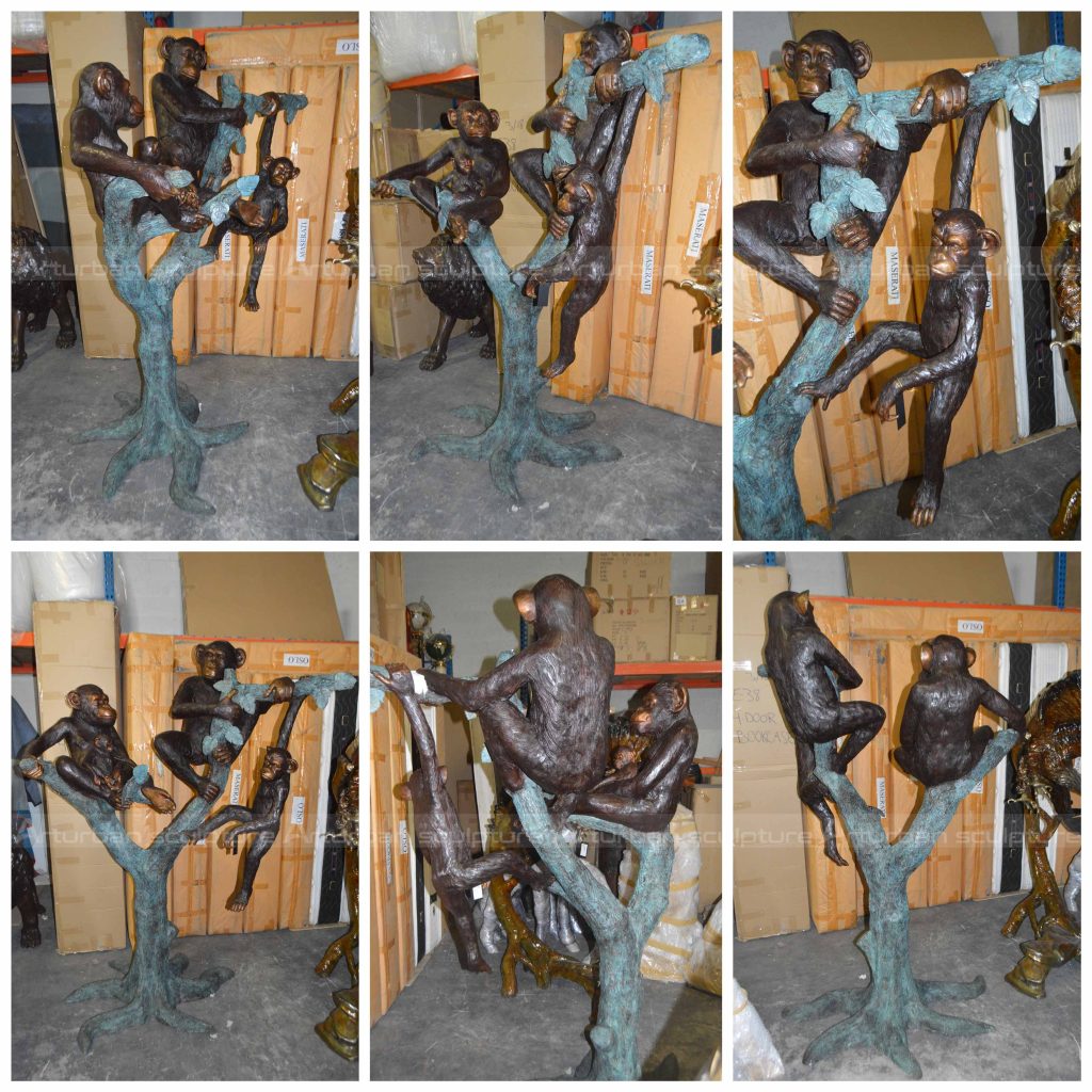 Bronzeaffenskulptur