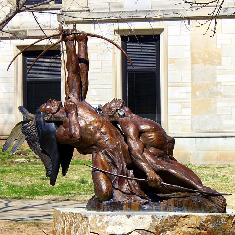statues de guerriers autochtones