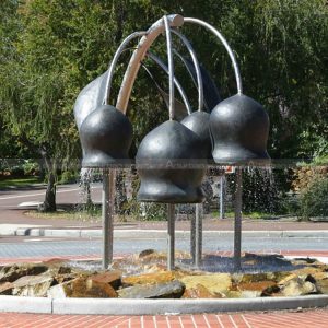 fuente de jardín de flores