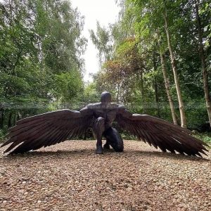 Schutzengel-Gartenstatue