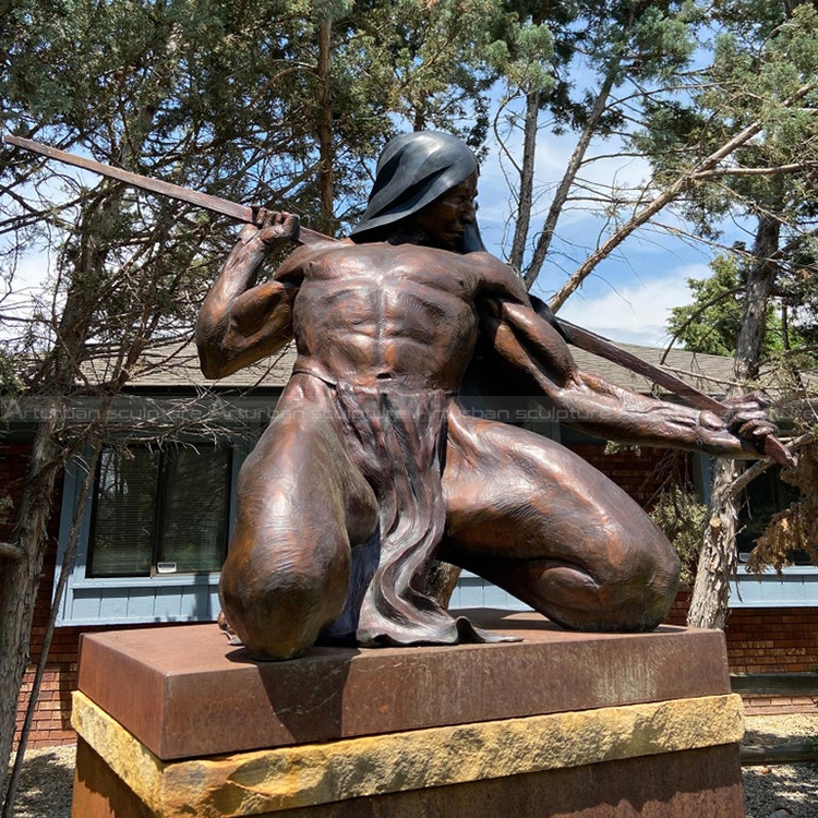 bronze native american statues