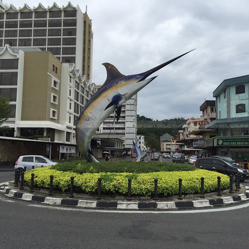 Blaue Marlin-Statue