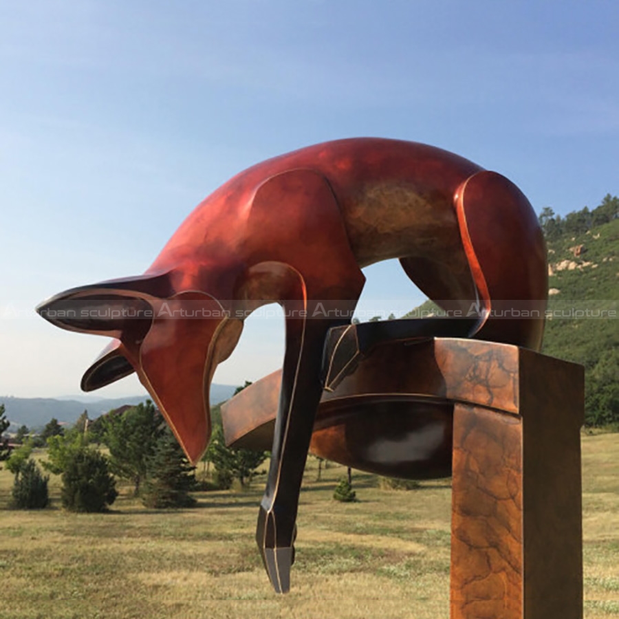 statua di volpe da esterno