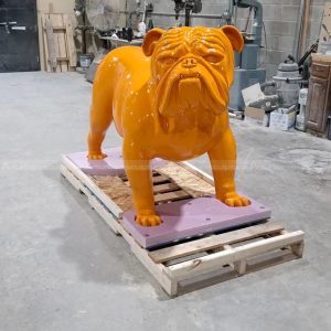 statue de jardin bulldog