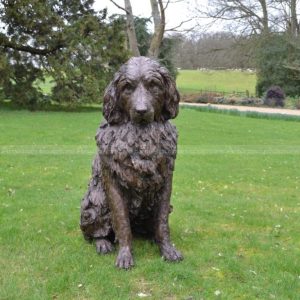 statue de jardin chien de Terre-Neuve