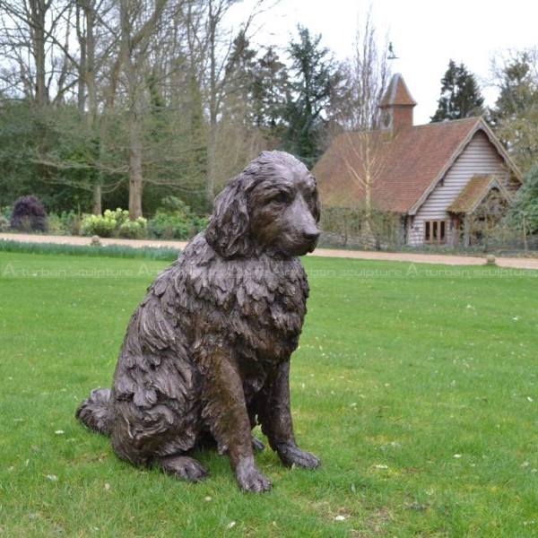 Statua da giardino di cane di Terranova