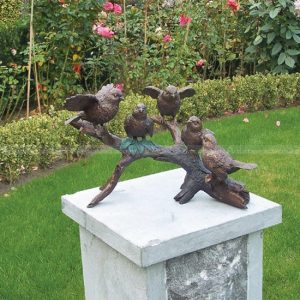 statuette di uccelli in bronzo